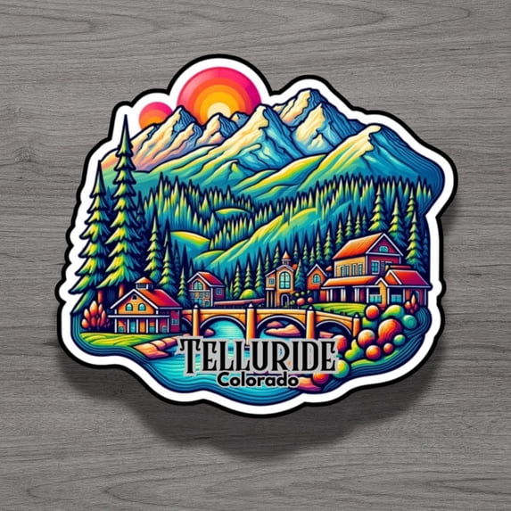 Telluride Colorado Fridge Magnet Travel Souvenir Laptop Sticker City Decor Gift