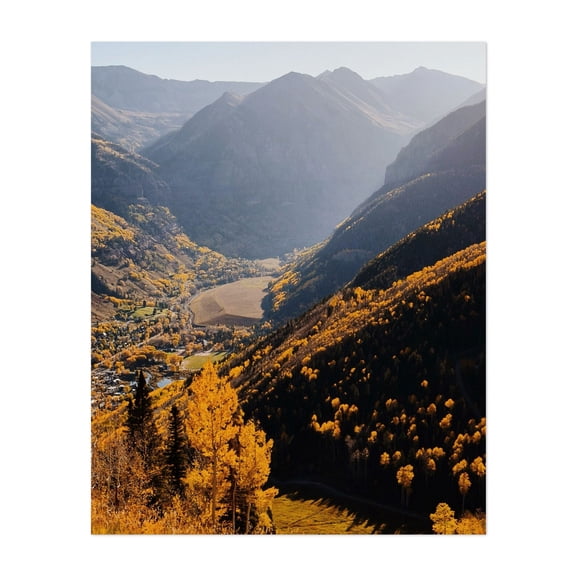 Telluride Sunrise - Telluride Colorado Photography Autumn Landscape Mountain Nature Scenic Wilderness Forest Unframed Wall Art Print 11 x 14 inches