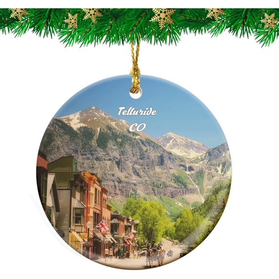 Telluride Town Colorado USA Christmas Ornament Travel Souvenir Personalized Christmas Tree Pendant Hanging Decoration