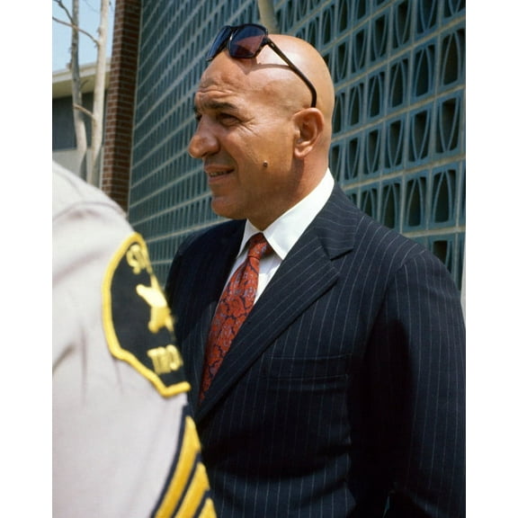 Telly Savalas 24X36 Classic Hollywood Poster On Kojak Set