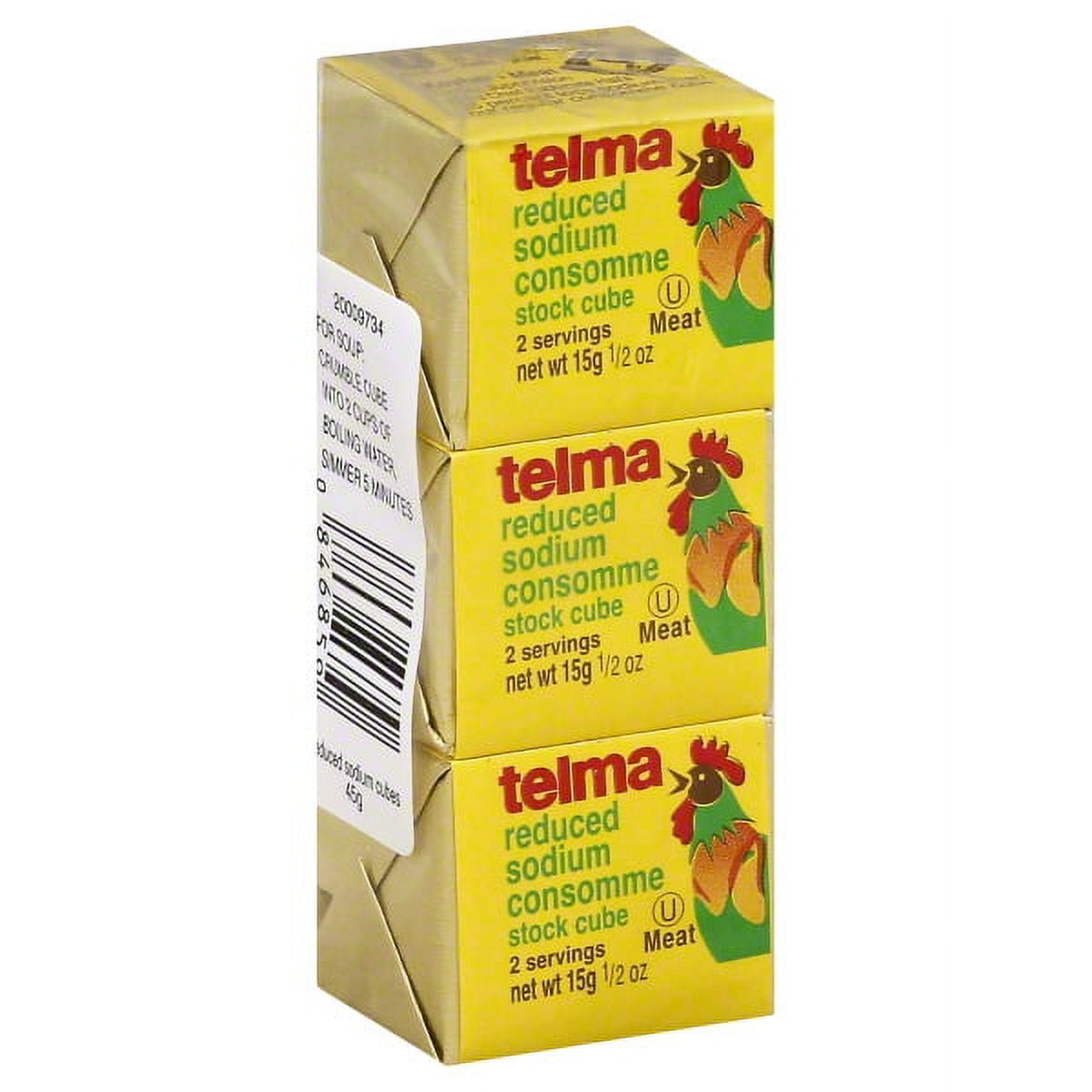 Telma Meat Reduced Sodium Consomme Stock Cube, 45 g