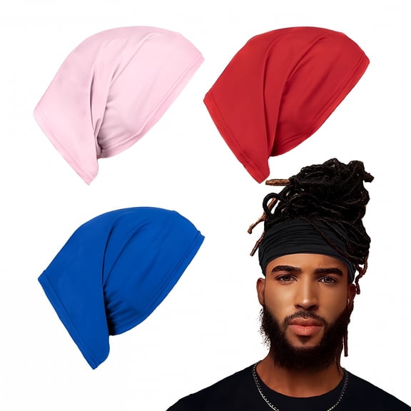 Teloly 4Pcs Spandex Dreadlock Caps, Elastic Tube Head Wraps For Men And Women, Unisex Hair Bands For Sleeping And Daily Hair Care
