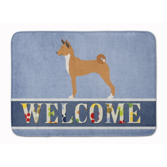 Telomian Welcome Machine Washable Memory Foam Mat Blue