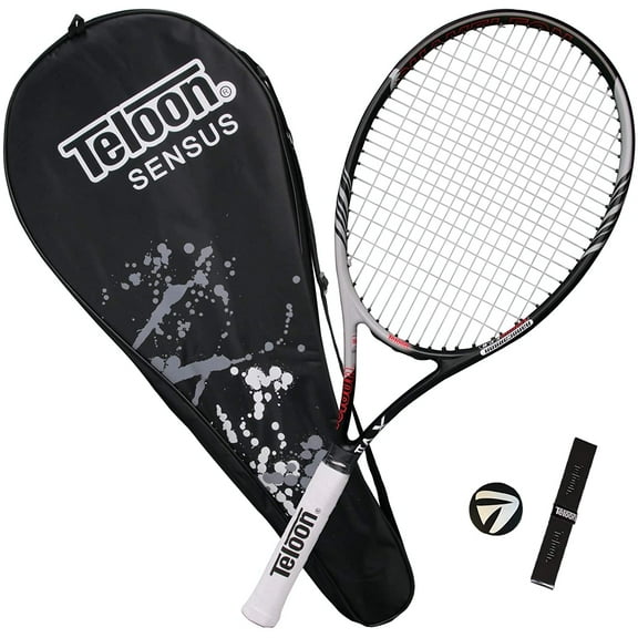 Teloon Sensus Series | Adult Tennis Racquet, Women Tennis Racket Includes Bag Cover, Shock Absorber, Tennis Grip (Black)