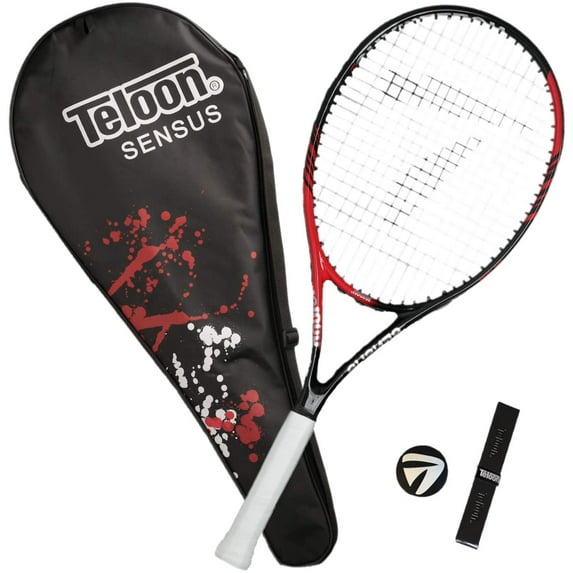 Teloon Sensus Series | Adult Tennis Racquet, Women Tennis Racket Includes Bag Cover, Shock Absorber, Tennis Grip (Red)