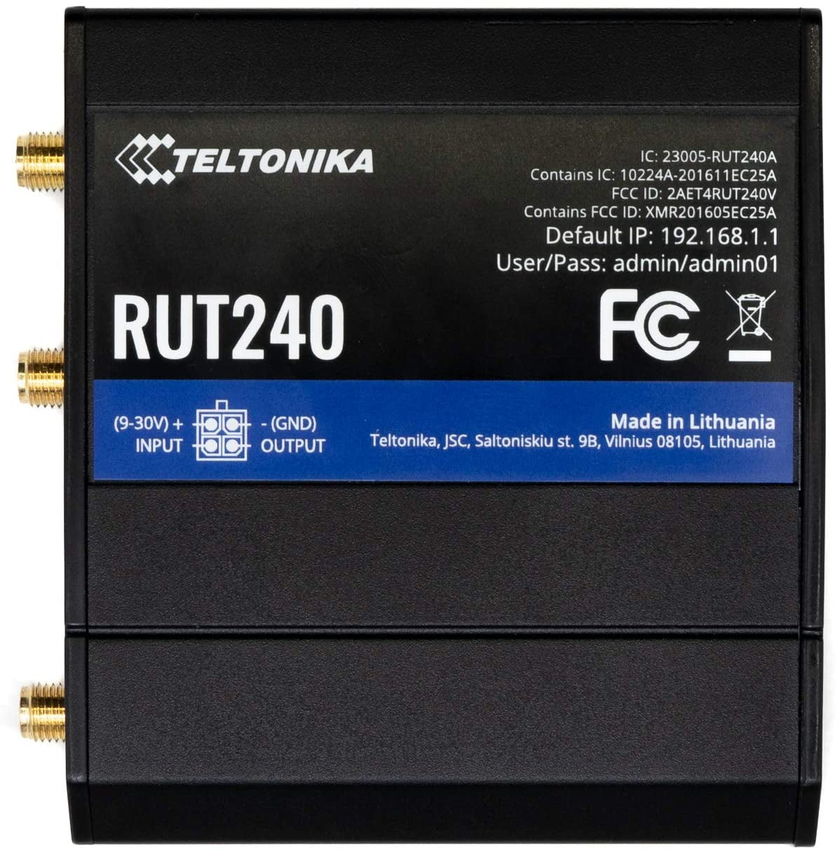 Teltonika RUT240 4G /LTE & WiFi Cellular Router for AT&T, T-Mobile, Rogers,  Telus, and Bell - USA/CAN Except Verizon 