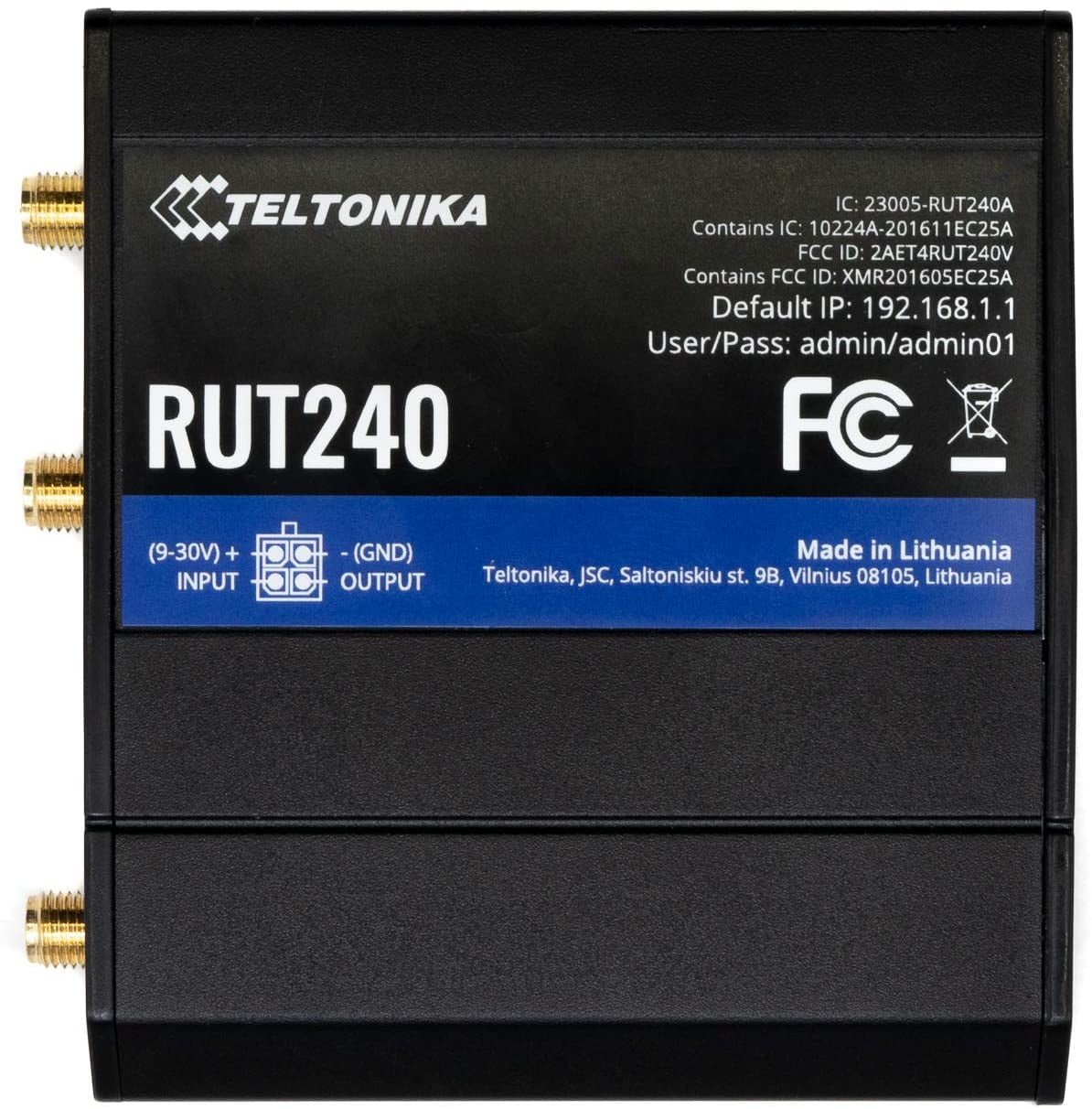 Teltonika RUT240 4G /LTE & WiFi Cellular Router with Ethernet (US/Canada Version)