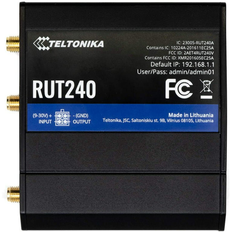 Teltonika RUT240 4G /LTE & WiFi Cellular Router with Ethernet and