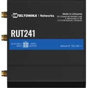Teltonika RUT241098000 Model RUT241 Industrial Cellular Router; 4G and 3G Connectivity; for use in North America; Compatible with Verizon, AT&T, and T-Mobile; WAN Failover with Auto Switching