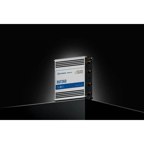 Teltonika RUT360 | 4G LTE Cat 6 Router | Dual Ethernet Ports | Wi-Fi 4 (802.11b/g/n) | VPN, Firewall, VLAN | SMS & USSD Support | Multiple PDN | QoS | IP30 Rated | Rugged Aluminium Housing