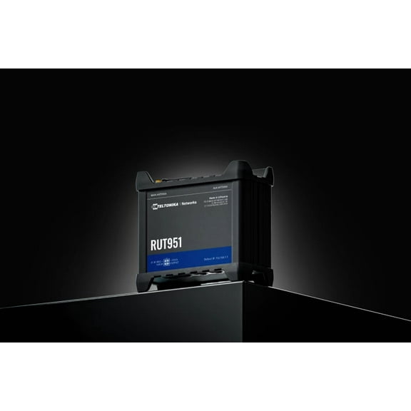 Teltonika RUT951A00800 4G LTE Router - High-Speed Cellular Router with WiFi, Gigabit Ethernet Ports, Industrial-Grade Design, and Secure Connectivity for Remote and Professional Applications