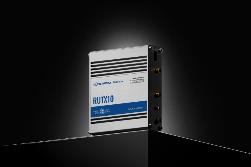 Teltonika RUTX10 Professional Gigabit Ethernet Router with Dual Band AC Wi-Fi, 4x Gigabit Ports, Bluetooth LE, Advanced VPN, VLAN Support, Remote Management, and Enhanced Security Features