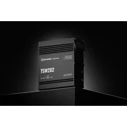 Teltonika TSW202 Managed PoE+ Switch, 8 x Gigabit Ethernet, 2 x SFP, Profinet Certified, Integrated DIN Rail Bracket