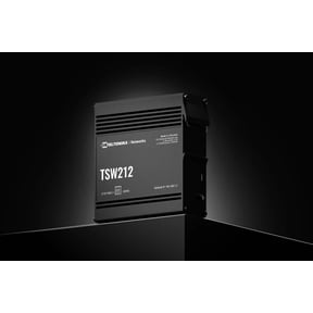 Teltonika TSW212000000 12-Port Gigabit Network Switch - Industrial Managed Switch with PoE Support, VLAN, QoS, and High-Speed Ethernet for Professional Networking