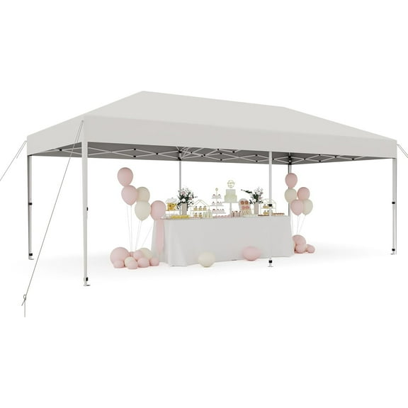 Telyswee 10'x 20' Pop Up Canopy Tent for Parties, Heavy Duty Commercial Canopy Tent Outdoor Vendor Party Tent Waterproof Gazebo Shelter for Patio Outdoor Party Events