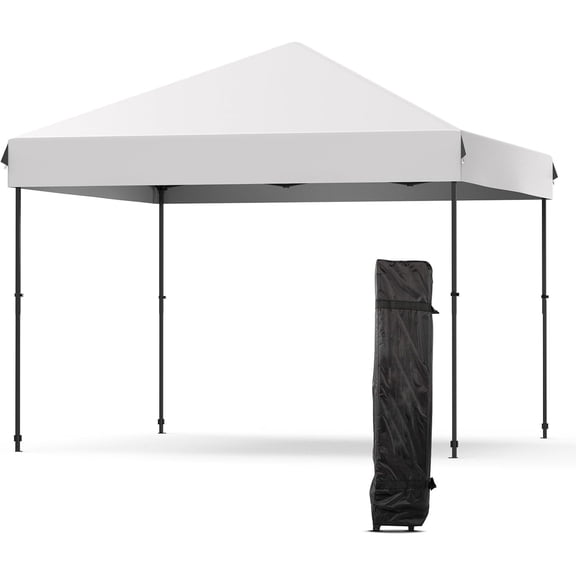 Telyswee 10'x10' Pop up Canopy Tent with 210D Oxford Fabric, Portable Instant Commercial Canopy Including 4 Stakes 4 Ropes 4 Sandbags for Farmers' Market, Patio, Outdoor Event, Camping