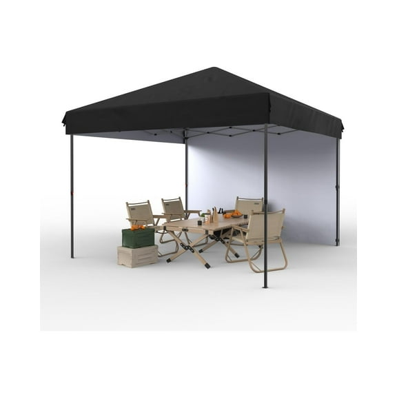 Telyswee 10'x10' Pop Up Canopy Tent, Instant Canopies Portable Gazebo with 1 Removable Sidewall, for Outdoor Events, Patio, Party, Camping