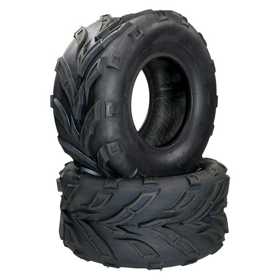 Telyswee 2 Pack 16X6.00-8 ATV Tires 4PR All Terrain TL QD116 Trail Sand Mud Off-Road Tires Tubeless, Black