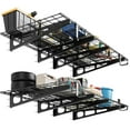 thumbnail image 1 of Telyswee 2' x 6' Steel Garage Wall Mounted Shelves, Storage and Organization, 2 Pack, Black, 1 of 8