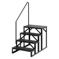 thumbnail image 1 of Telyswee 4 Step RV Stairs Hot Tub Steps Outdoor Spa Steps with Handrails, Portable Non-Slip Stairs for Travel Trailers, Car Homes, Campervans and Porches, 600lbs Black, 1 of 8