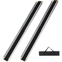 Telyswee 6 FT Adjustable Wheelchair Ramps, Anti Slip Portable Aluminum Ramp for Wheelchairs with Storage Bag, 600 Lbs Capacity, 7.9 Inch Wide for Home Steps, Doorways, Stairs