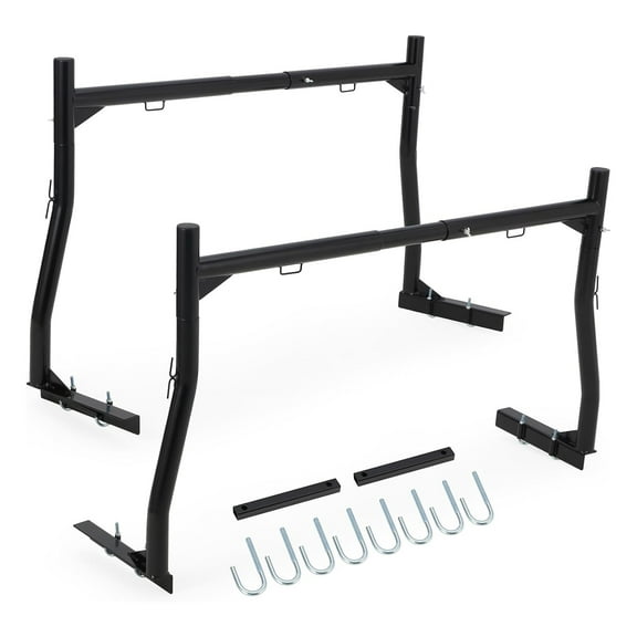 Telyswee Adjustable Truck Ladder Rack, 800 lbs Capacity, Non-Drilling Extendable Heavy Duty Pick-up Truck Bed Rack for Kayak, Surfboard, Lumber, Ladder