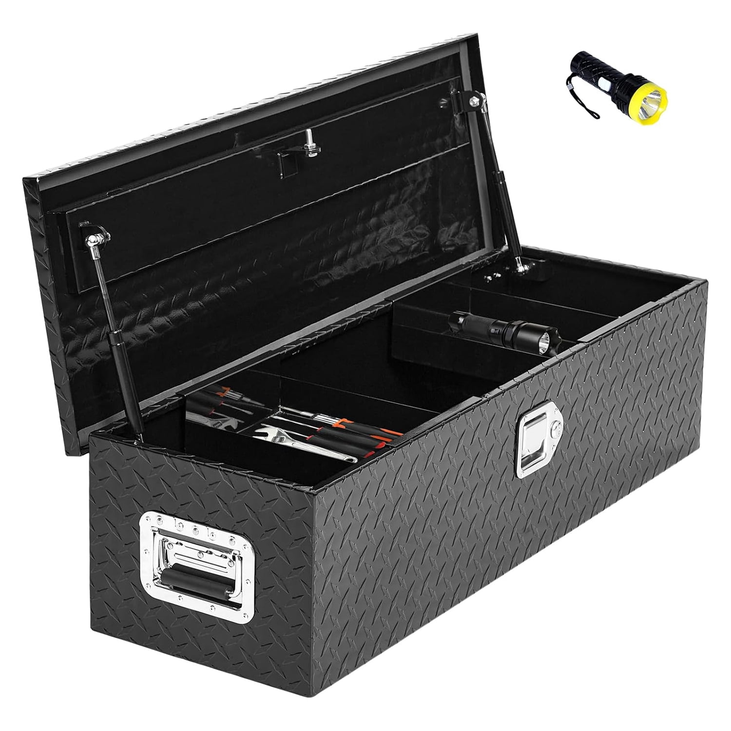39 Inch Tool Box Telyswee Aluminum Diamond Plate Tool Box 13x13x39 inch, Heavy Duty ...