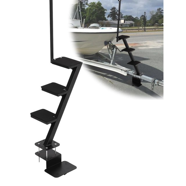 Telyswee Boat Trailer Steps with Handle 2 Step/ 3 Step, Universal Fits ...