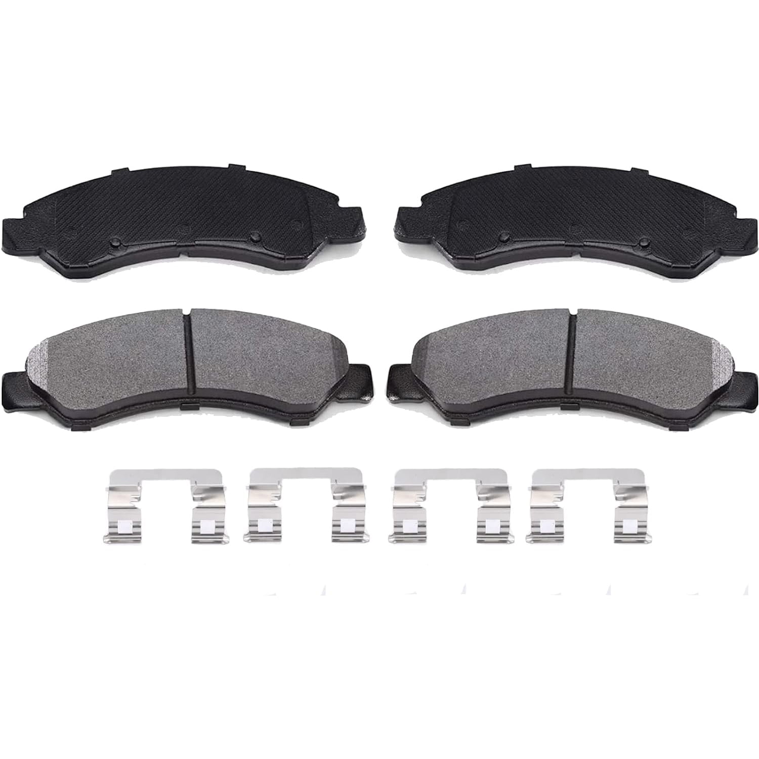 Telyswee Brake Pads, 4Pcs Premium Ceramic Front Disc Brake Pads for