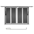 thumbnail image 1 of Telyswee Concession Window 60"x36", Aluminum Alloy Food Truck Window with 4 Horizontal Sliding Mesh Screen Windows & Drag Hook, Up to 85 ° Serving Window for Food Truck Concession Trailer, 1 of 8