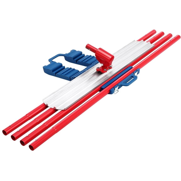 Telyswee Concrete Bull Float Kit 48"x8" Aluminum Magnesium Alloy Bull Float Concrete Finishing Tools with 4x70" Handles & Bull Float Bracket, Red
