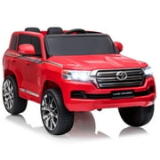 Telyswee Electric Kids Ride on SUV Car, 2 Seater Truck 12V Land Cruiser with Remote Control, 2 Motors Battery Operated 3 Speeds, LED Lights, Music, for 3-8 Years Old Boys and Girls