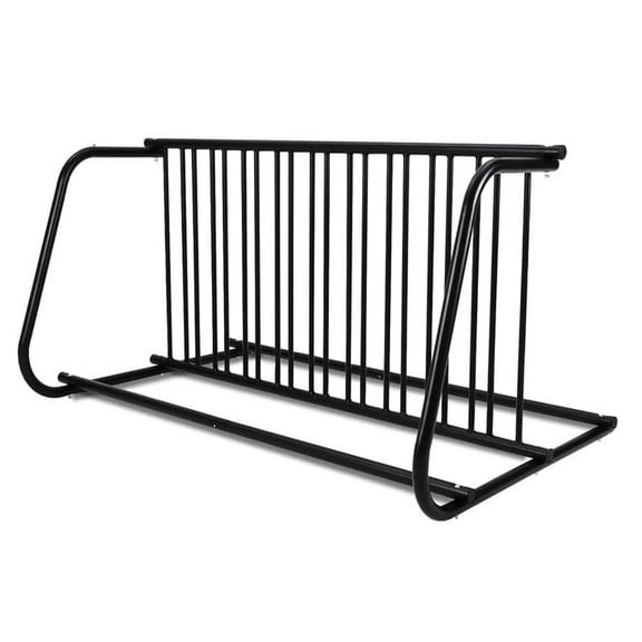 Telyswee Floor Bike Rack 10 Holders Dual-side Storage Stand for Garages Streets Yards, Black