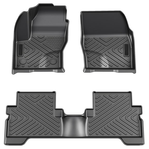Telyswee Floor Mats Compatible for Ford Escape 2013-2019 Compatible for Ford C-Max 2013-2018, TPE All Weather Car Floor Liner Mats Accessories Black