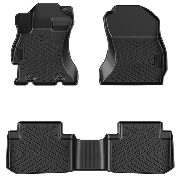 Telyswee Floor Mats Compatible for Subaru Forester 2014 2015 2016 2017 2018, TPE All Weather Car Floor Liner Mats Accessories Black