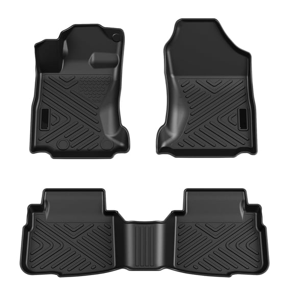 Telyswee Floor Mats Compatible for Subaru Outback Legacy 2020-2025, TPE All-Weather Front 1st & 2nd Row Floor Liners Black