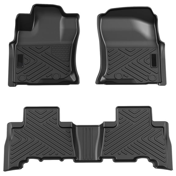 Telyswee Floor Mats Compatible for Toyota 4Runner 2013-2025 & Lexus GX460 2014-2023, TPE All Weather Car Floor Liner Mats Accessories Black
