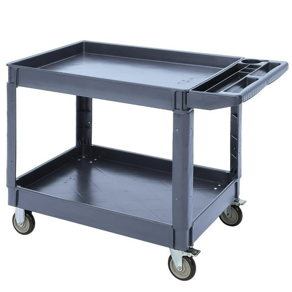 Telyswee Heavy Duty 2 Shelf 500lb. Rolling Utility Cart 36"x24" Multipurpose Service Cart