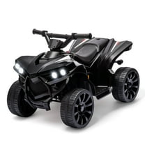 Telyswee Kids ATV 4 Wheeler 6V Ride on Toy with 1.8MPH Max Speed, Wear-Resistant Wheels, Music & Foot Pedal, Battery Powered Electric Quad Car for Kids Aged 3-8