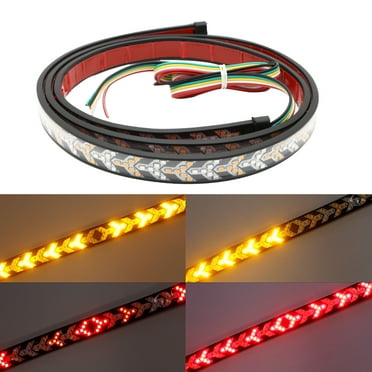Telyswee LED Pickup Truck Tailgate Striped Reverse Brake Turn Signal Tail light Bar Driving Light Lamp Taillights