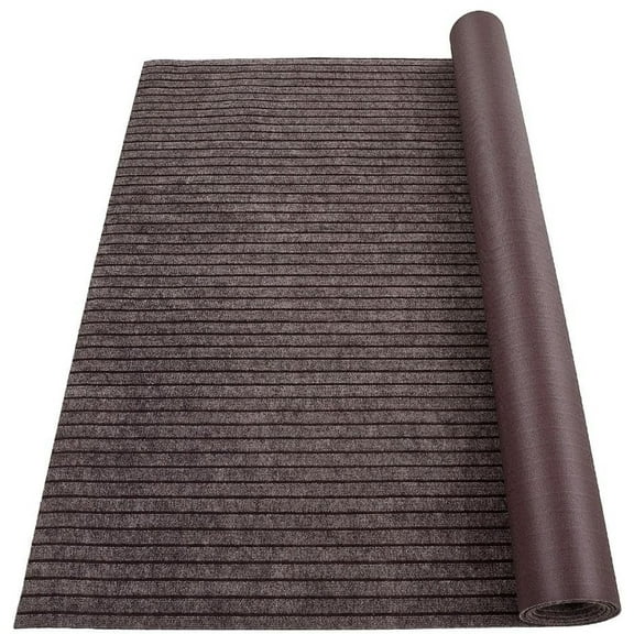Telyswee Marine Carpet 6' x 13'/18'/23' Waterproof & Non-Slide Boat Patio Rug, Striped Brown