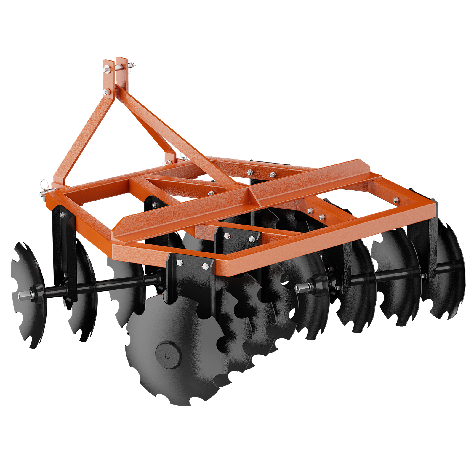 Telyswee Notched Disc Harrow Plow 5 FT Fits For Category 0 1 Tractor 