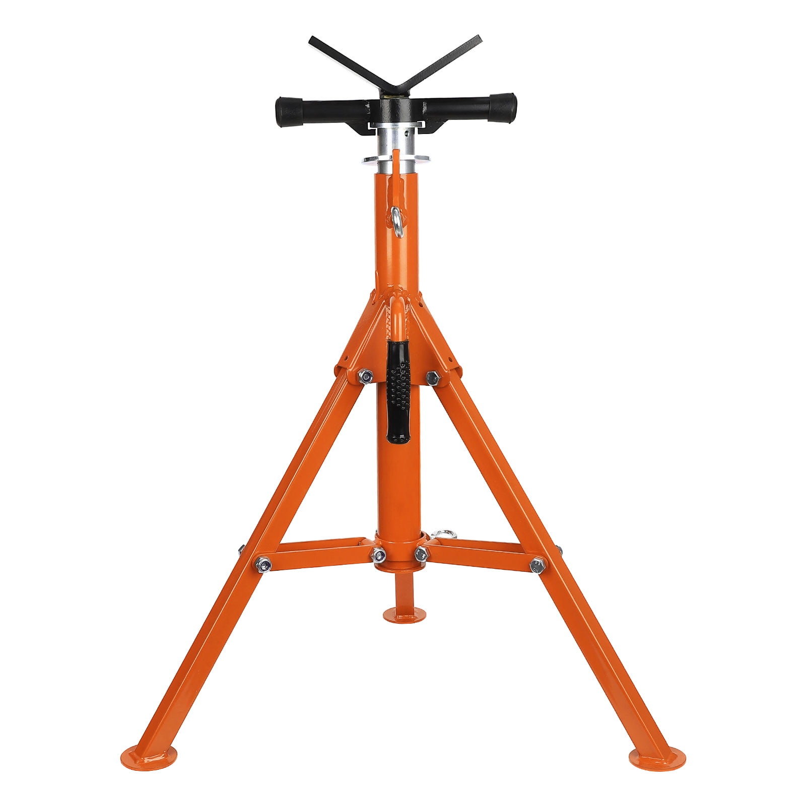 KUAFU V-Head Jack Stand - Adjustable 28-52 Inches, 2500 Lb Capacity, Folding Tripod For Pipes & Beams