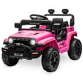thumbnail image 1 of Telyswee Ride On Truck Car 12V Ride On Toy w/Parent Remote Control, Steering Wheel Music, 4-Wheel Spring Suspension, LED Lights, 2 Speeds, Kids Electric Vehicles for Age 2-5, 1 of 8