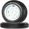 thumbnail image 1 of Telyswee Set of 2 4.80-12 4.80x12 480-12 4.80-12 Trailer Tires with 12" Rims, 4 Lug on 4", Load Range C, 6-Ply PR, 990lbs Load Capacity, Black, 1 of 5
