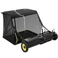 thumbnail image 1 of Telyswee Tow Behind Lawn Sweeper 50" Pull Behind Lawn Sweeper, 26 cu. ft Large Capacity Leaf & Grass Collector, w/ Adjustable Sweeping Height and Dumping Rope Design, 1 of 6