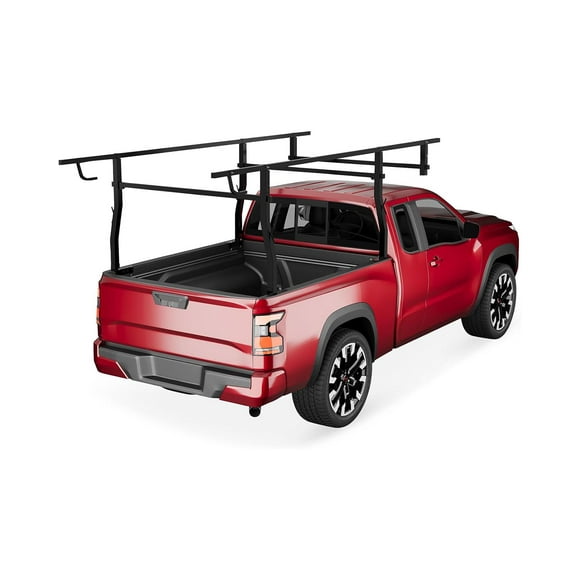 Telyswee Truck Ladder Rack, Non-Drilling, 1000 LBS Load Capacity, Fit Truck Bed Ranging 49" - 65" Wide, Extendable Heavy Duty Steel Cargo Rack for Kayak, Surfboard, Lumber, Ladder
