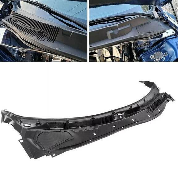 Telyswee Windshield Wiper Cowl for Challenger 2008-2019 Replace for Part 5028757AG, 5028757AH, Windshield Wiper Vent Cowl Grille ABS Plastic