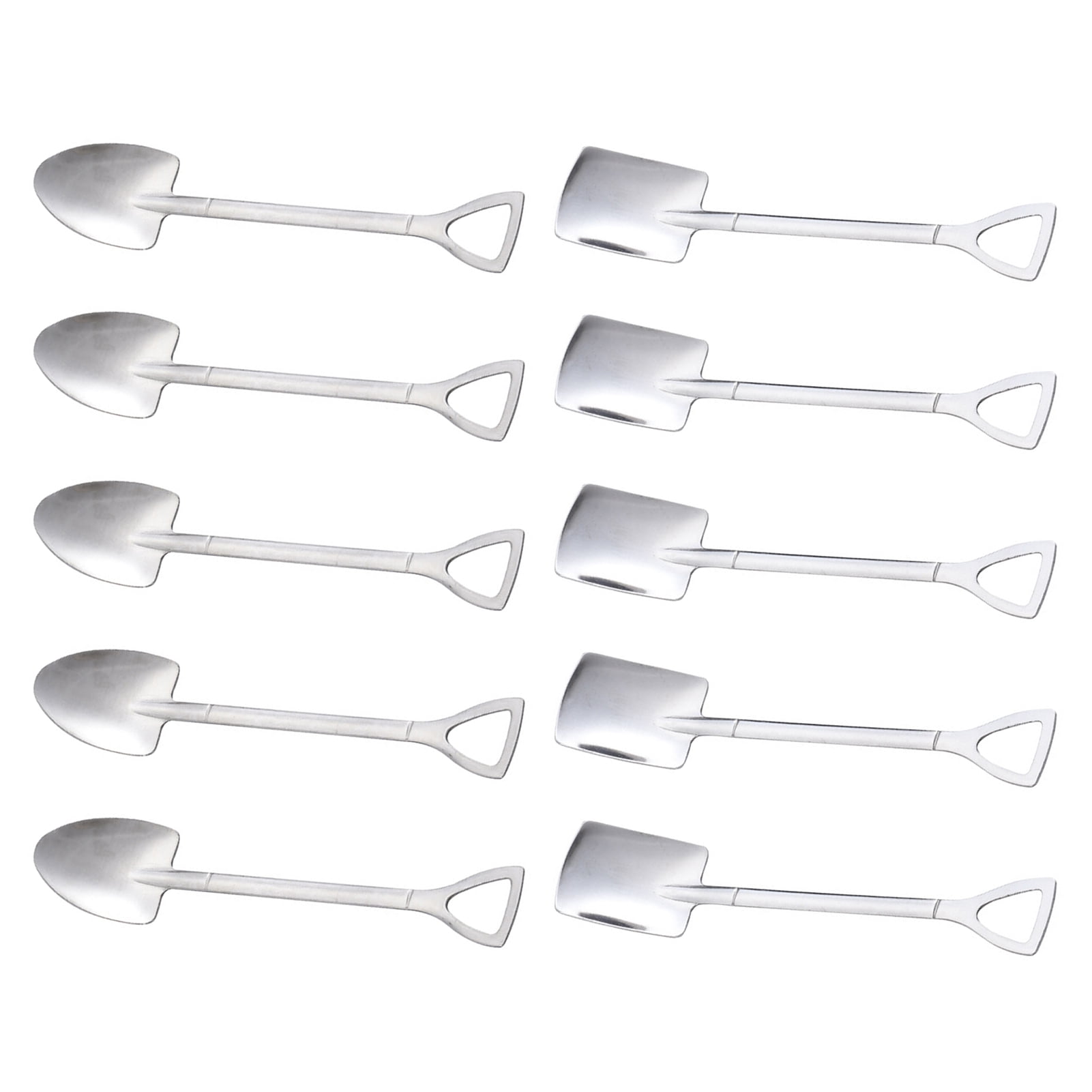 Pointee Square Temacd 10Pcs Watermelon Spoon Set,Stainless Steel Pointed Square Spoons ...