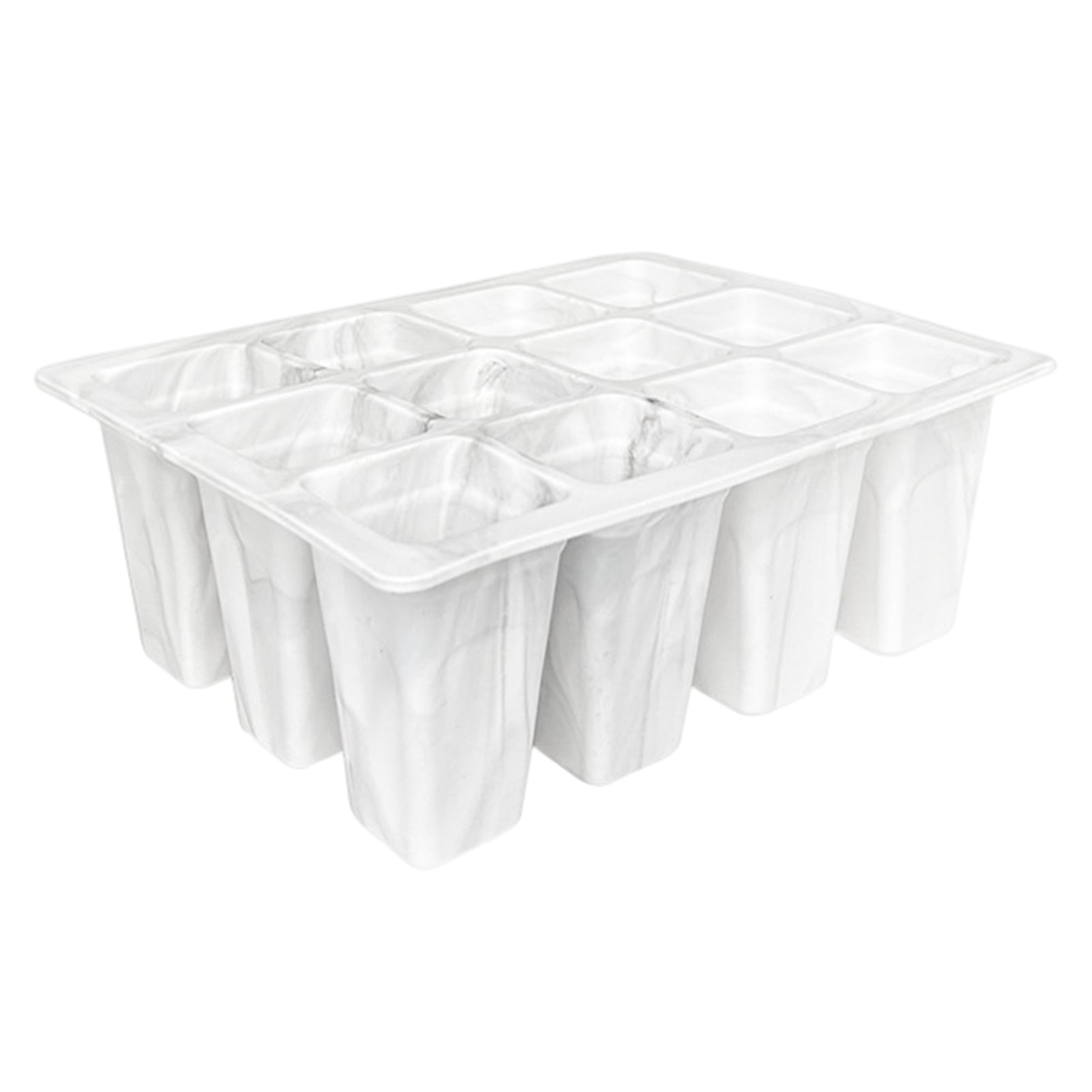 Temacd 12 Grids Seeds Starting Tray with Drainage Holes Silicone Biodegradable Nursery Pots for
